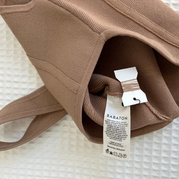 'Camel' Aritzia Sculpt Knit Bustier Tank - Picture 3 of 3